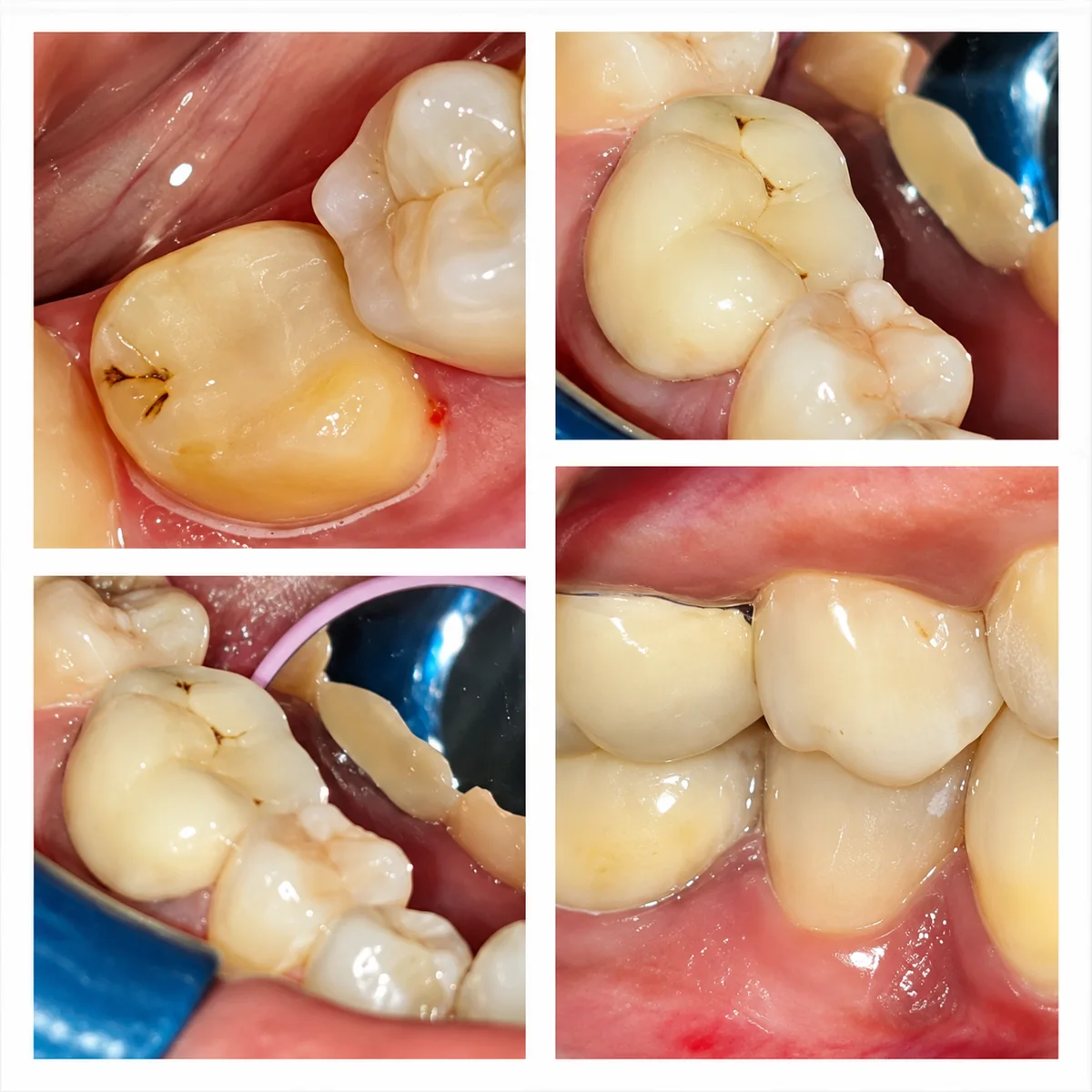 Step-by-step composite restoration and crown placement