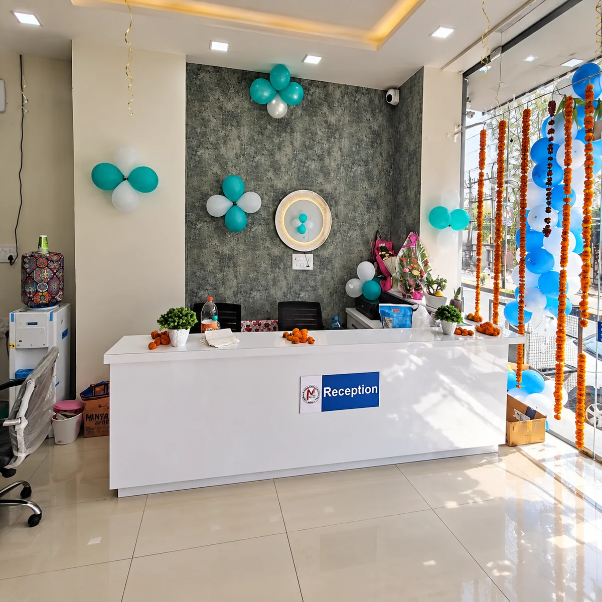 Madhav Clinic reception and waiting lobby